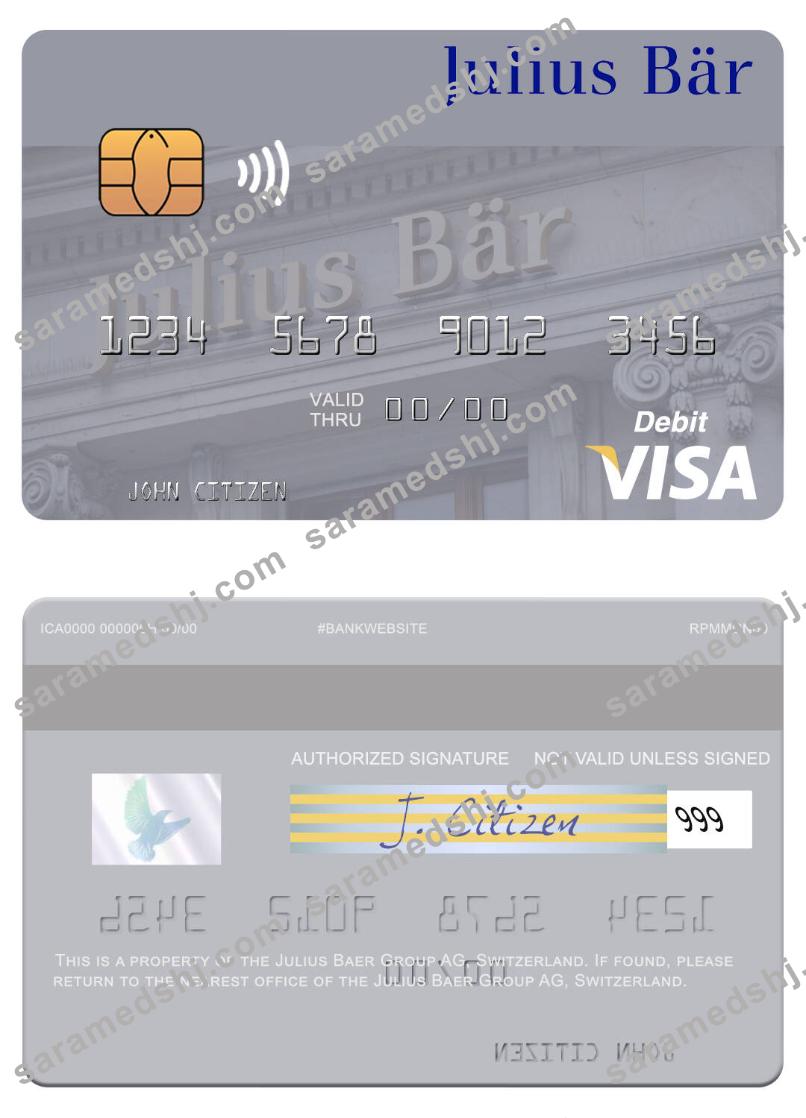 Switzerland Julius Baer Group AG visa debit card